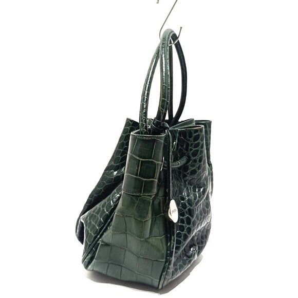 FURLA Dark Green Leather Shoulder Bag - Picture 3 of 9